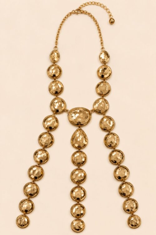 Alternative view of COLLANA LUNGA CON ELEMENTI MARTELLATI
