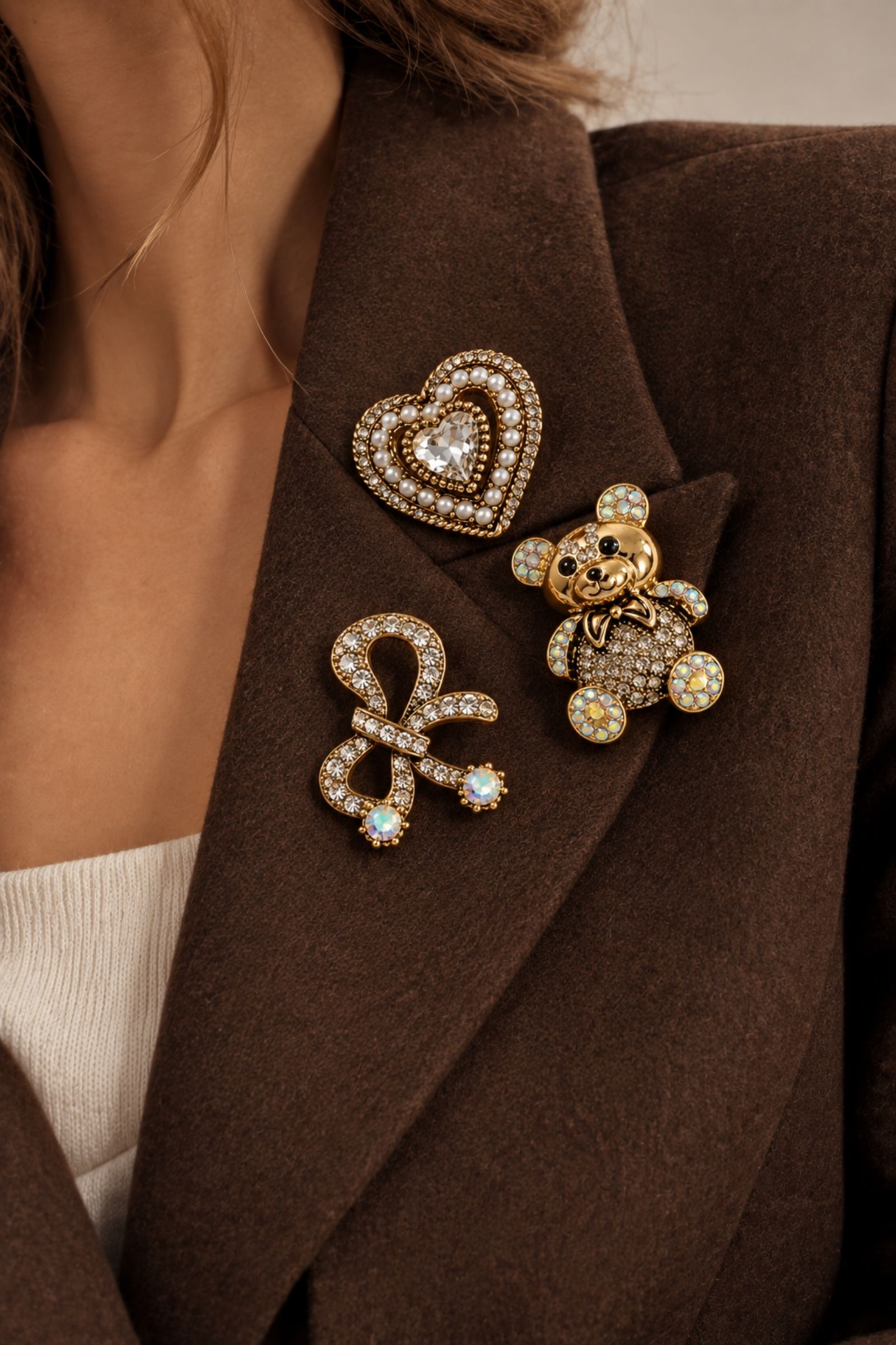 SPILLE GIOIELLO CON STRASS
