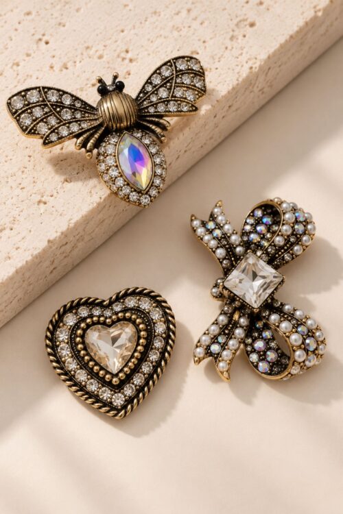 SPILLE GIOIELLO CON STRASS