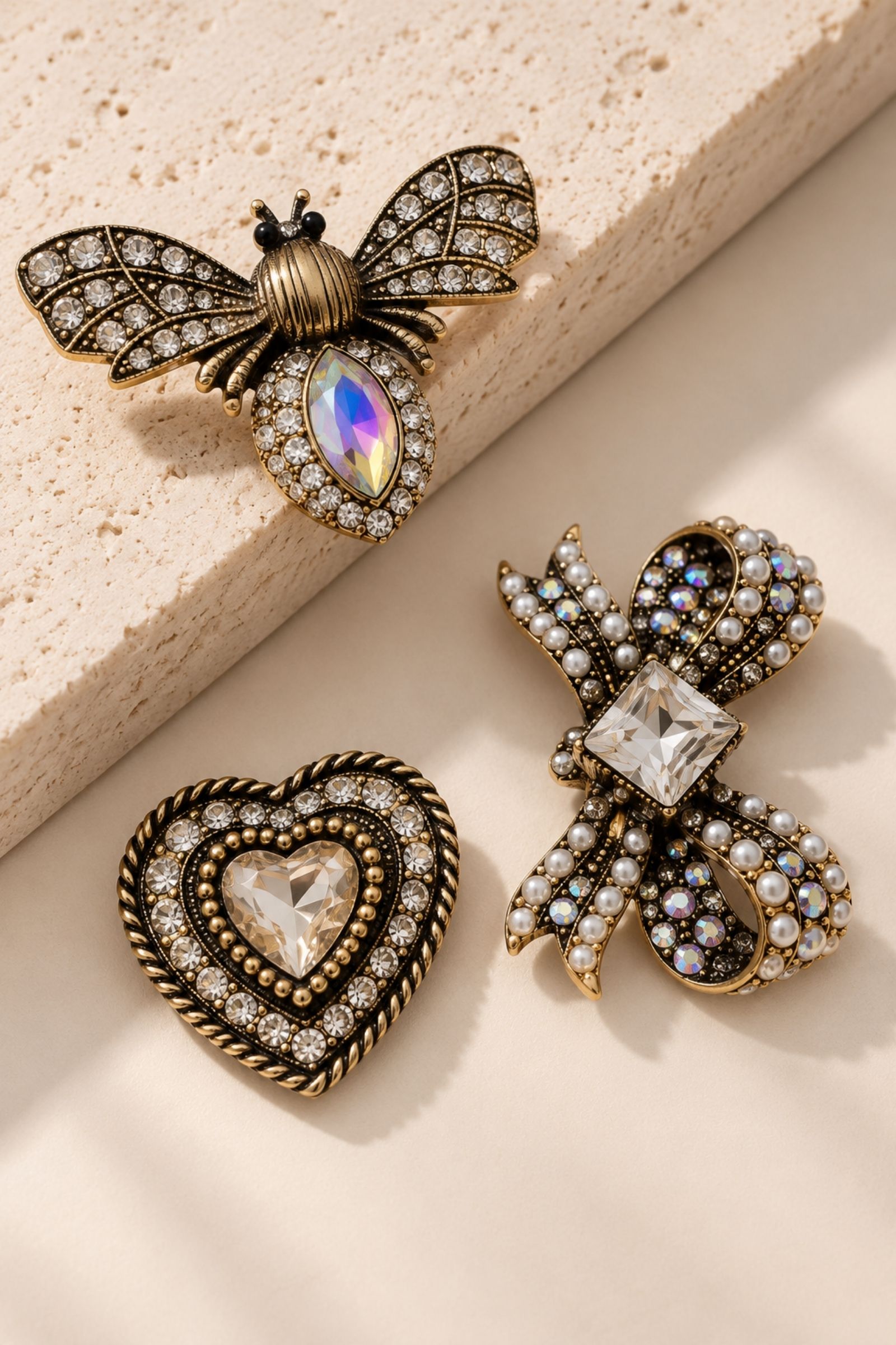 SPILLE GIOIELLO CON STRASS