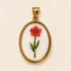 CHARM OVALE CON FIORE