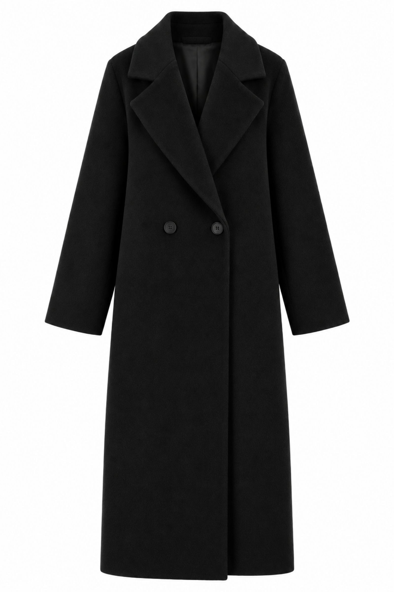 CA6900-06_NERO CAPPOTTO LUNGO DOPPIOPETTO - Schwarz, S