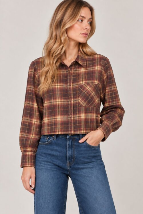 CAMICIA A QUADRI CON TASCHINO