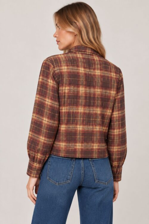 Alternative view of CAMICIA A QUADRI CON TASCHINO