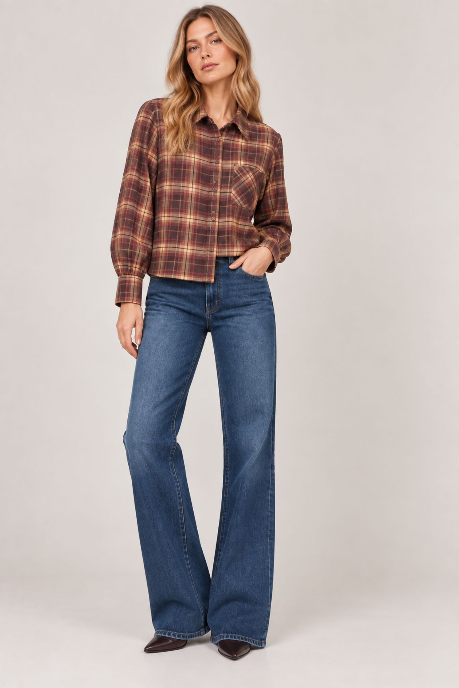 CAMICIA A QUADRI CON TASCHINO - immagine 3