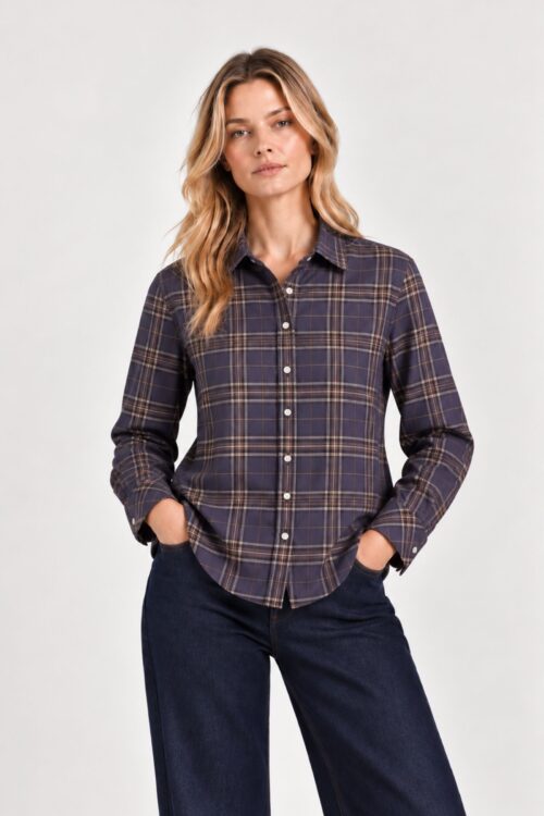 CAMICIA A QUADRI CON BOTTONI