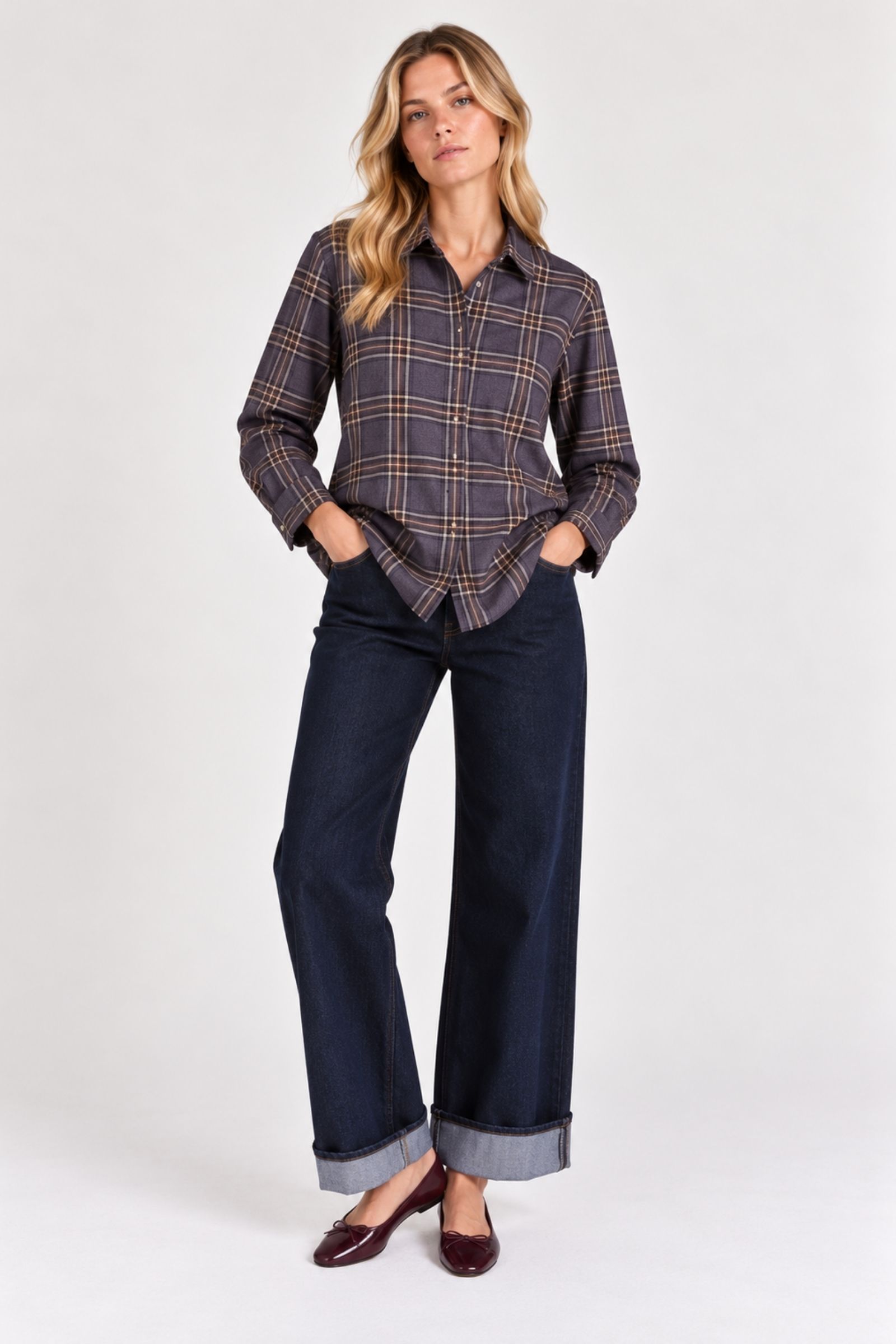 CAMICIA A QUADRI CON BOTTONI - immagine 3