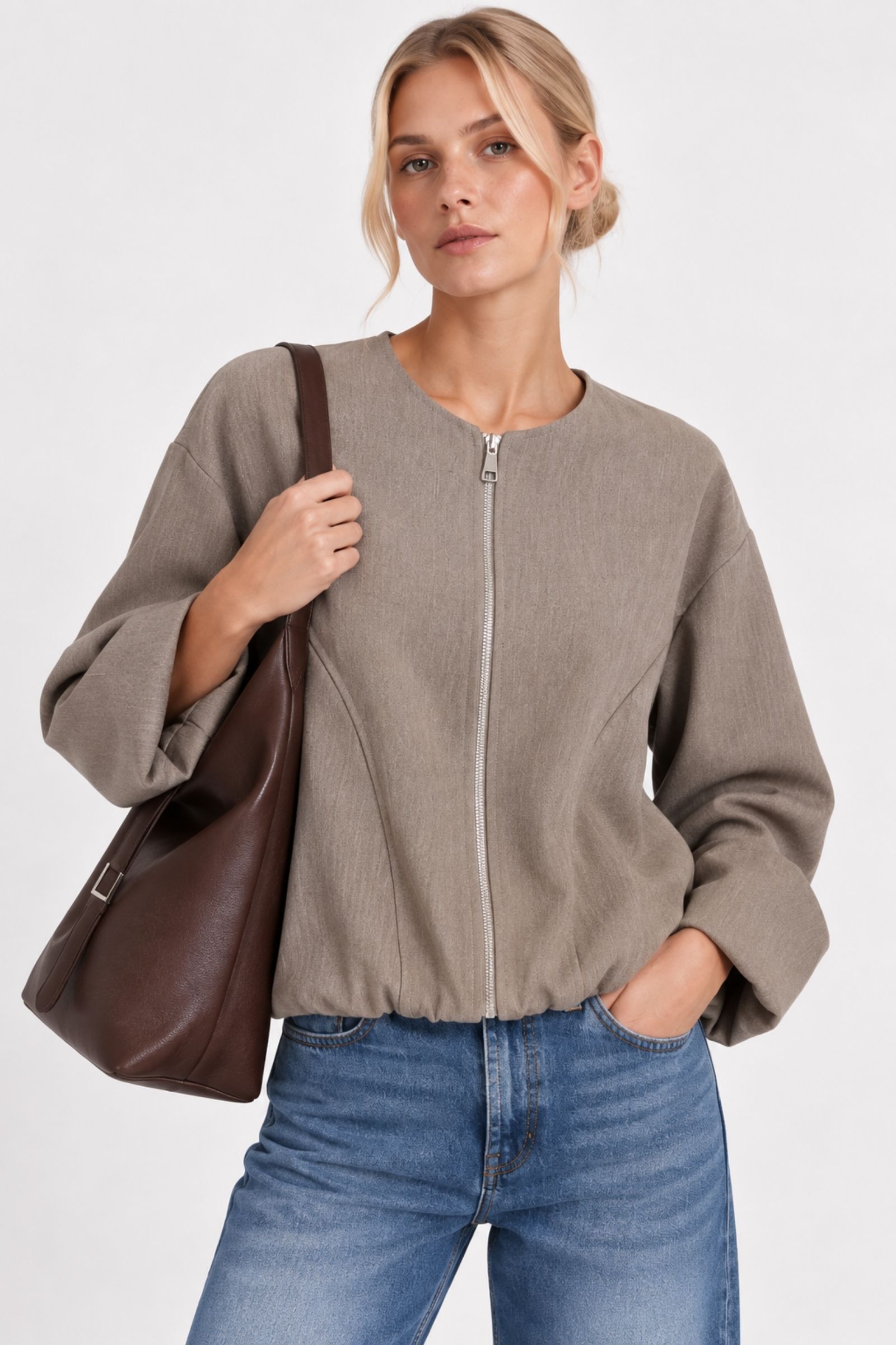 GIACCA BOMBER CON ZIP