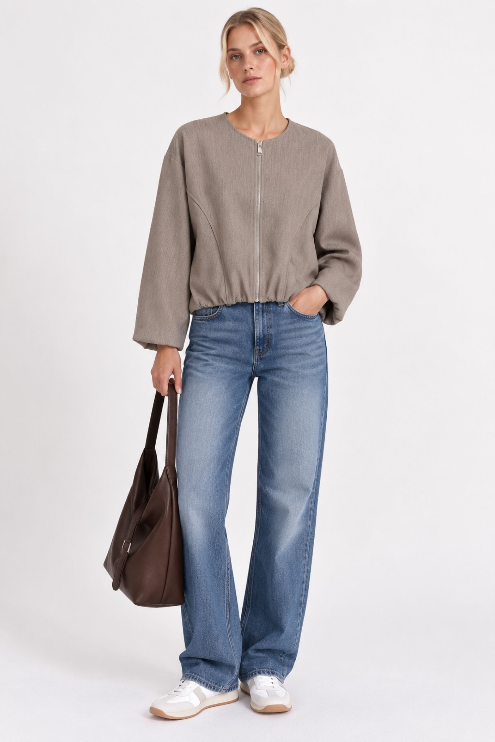 GIACCA BOMBER CON ZIP - immagine 3