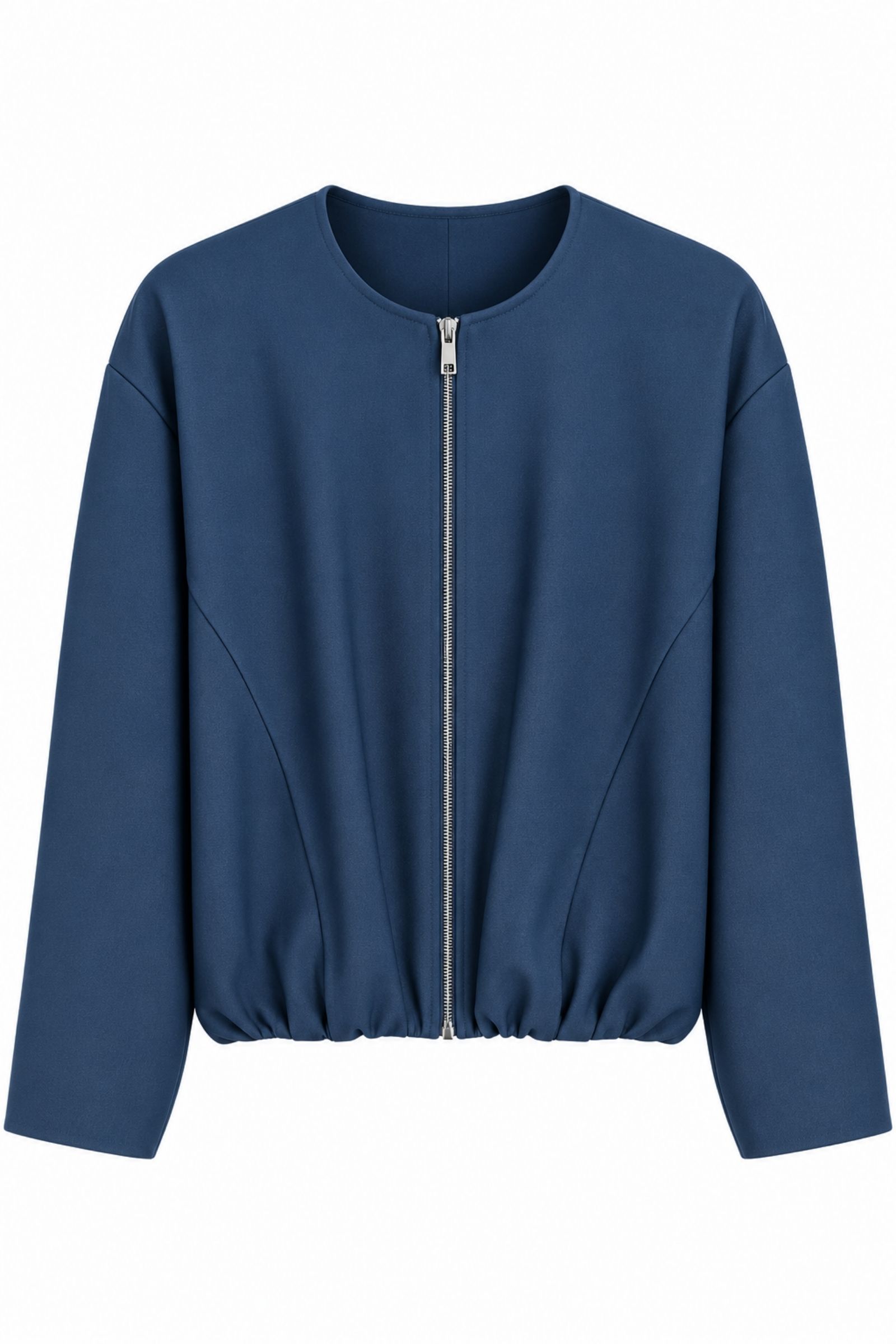 ESGC240-06_blu GIACCA BOMBER CON ZIP - Blu, M