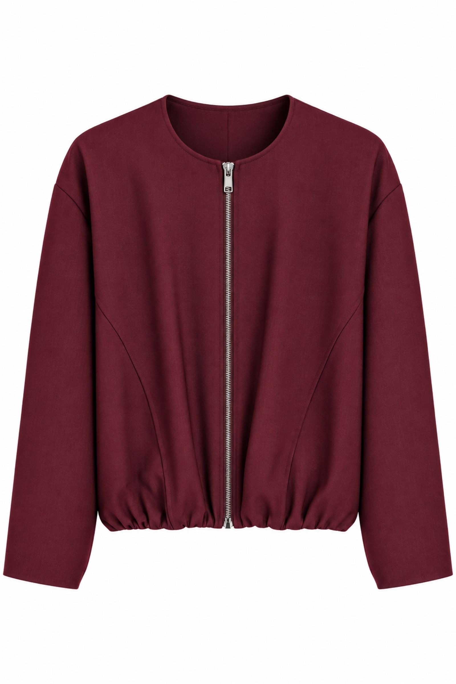 ESGC240-06_bordeaux GIACCA BOMBER CON ZIP - Bordeaux, S