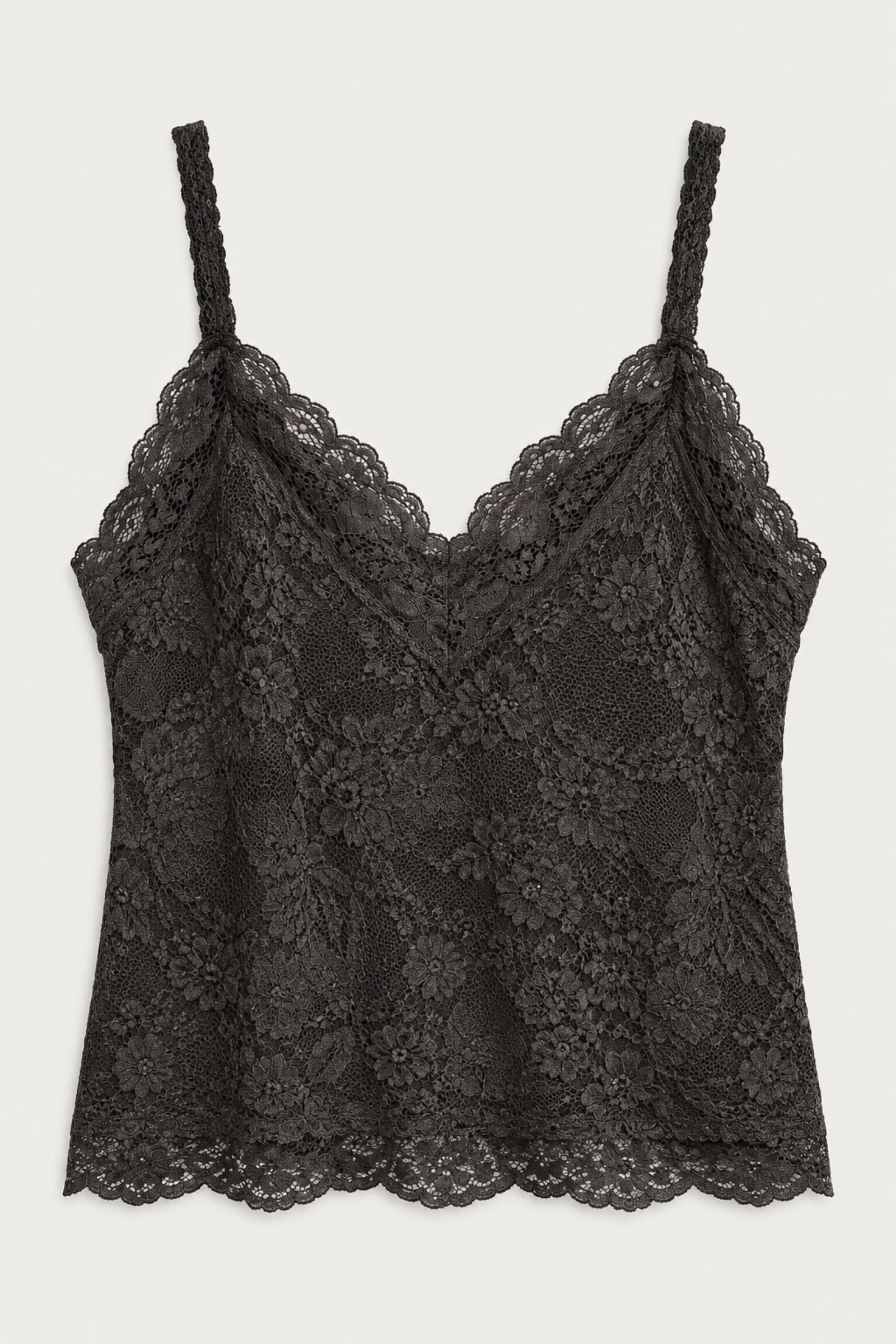 ESML7718-06_ (3) TOP IN PIZZO CON SPALLINE SOTTILI - Nero, TU