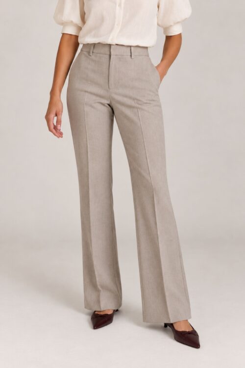 PANTALONE FLARE CON PIEGA CENTRALE