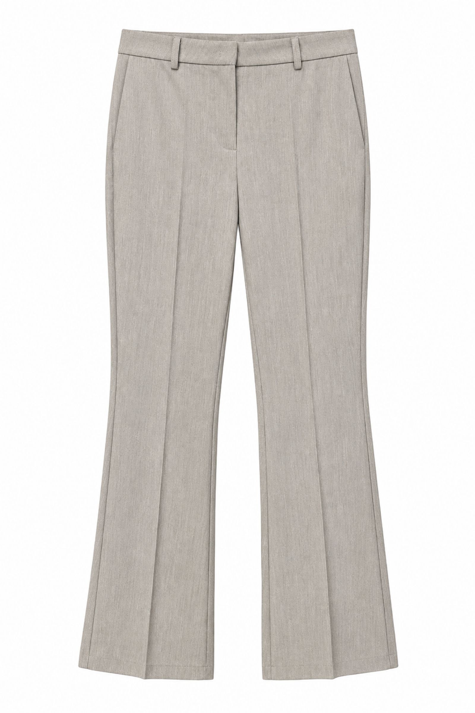 ESP0412-06_BEIGE PANTALONE FLARE CON PIEGA CENTRALE - Beige, XS