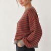 MAGLIA GIROCOLLO A RIGHE CON MANICHE AMPIE - immagine 3