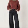 MAGLIA GIROCOLLO A RIGHE CON MANICHE AMPIE - immagine 4