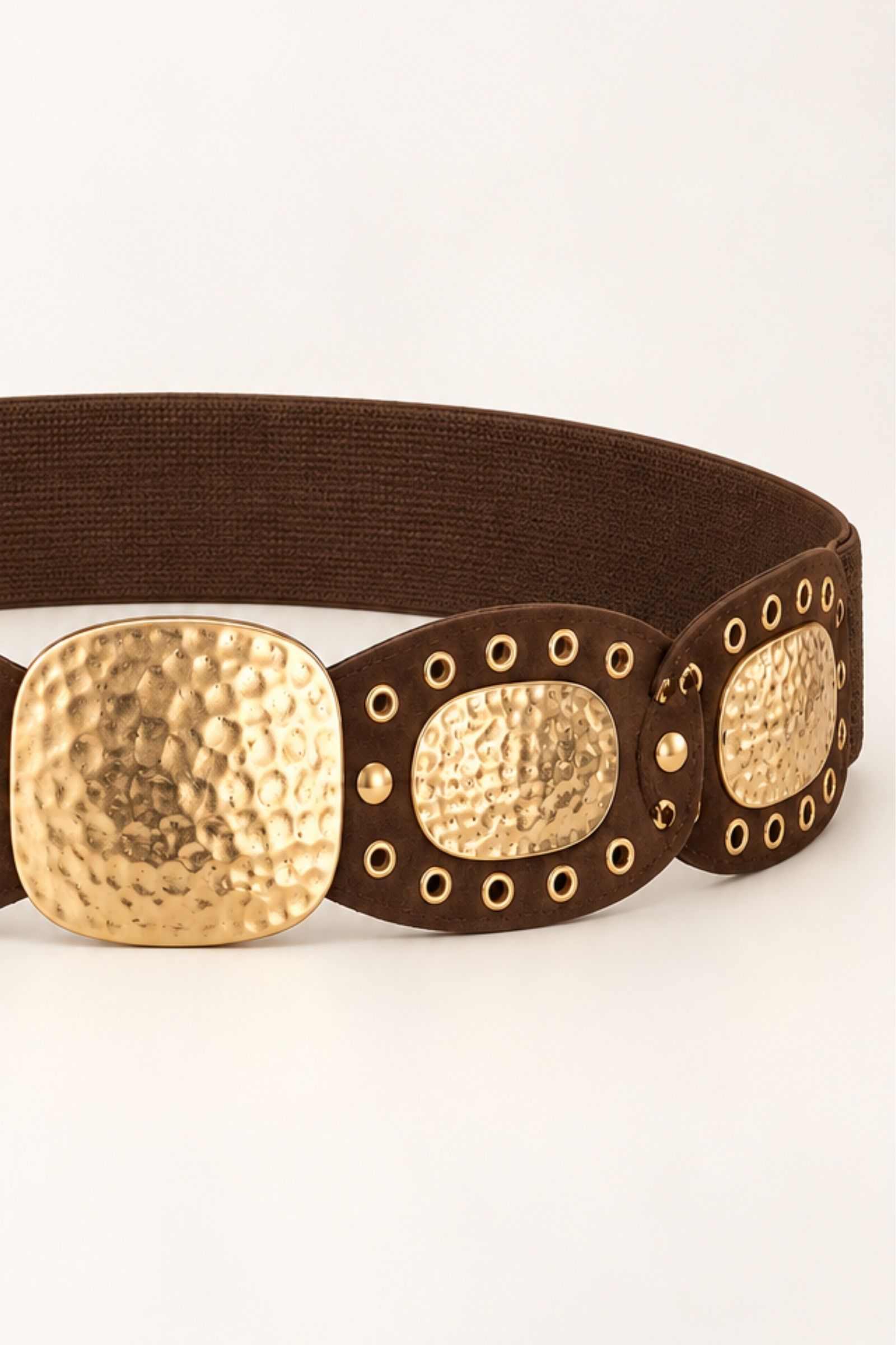 CINTURA ELASTICA CON PLACCHE MARTELLATE - immagine 2