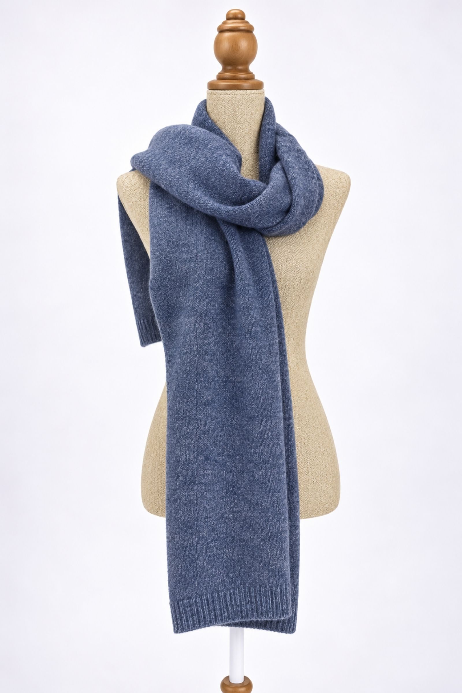 KYF6464-06_DENIM SCIARPA IN MAGLIA MORBIDA - Denim, TU