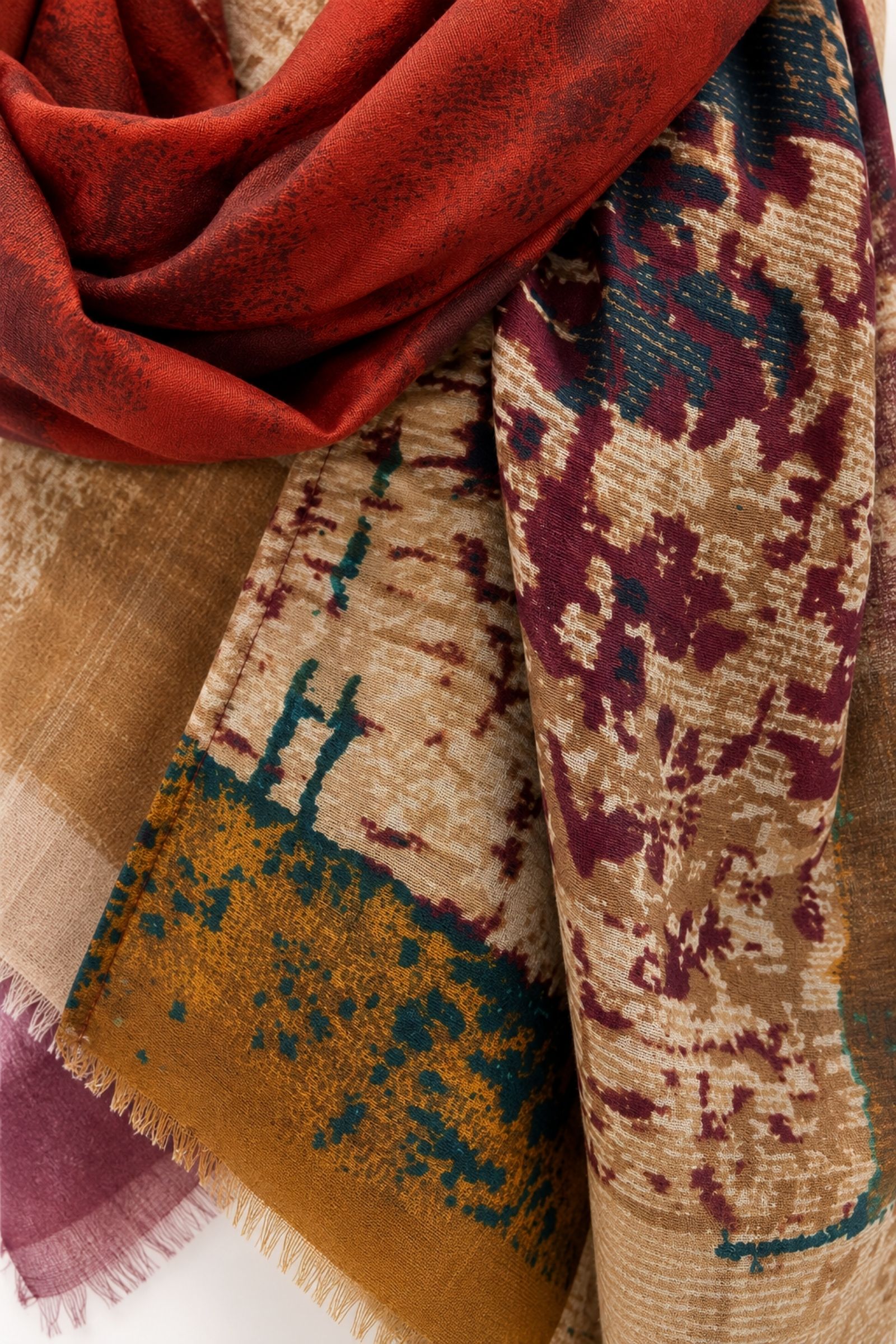 FOULARD STAMPA ASTRATTA - immagine 2