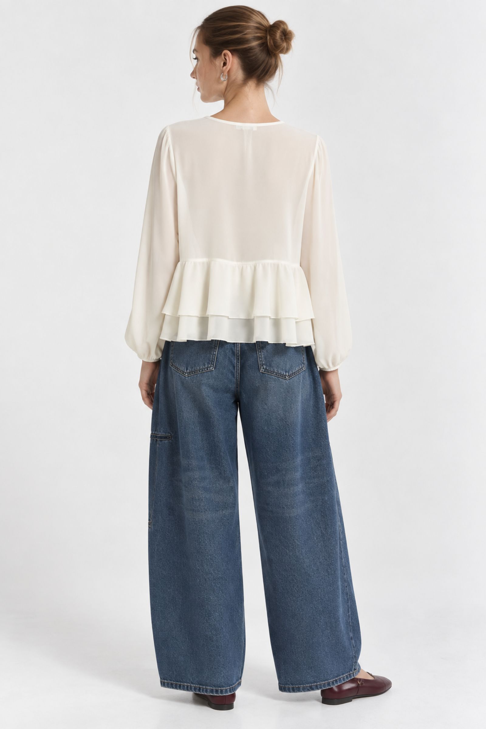 BLUSA SVASATA CON BALZA - immagine 3