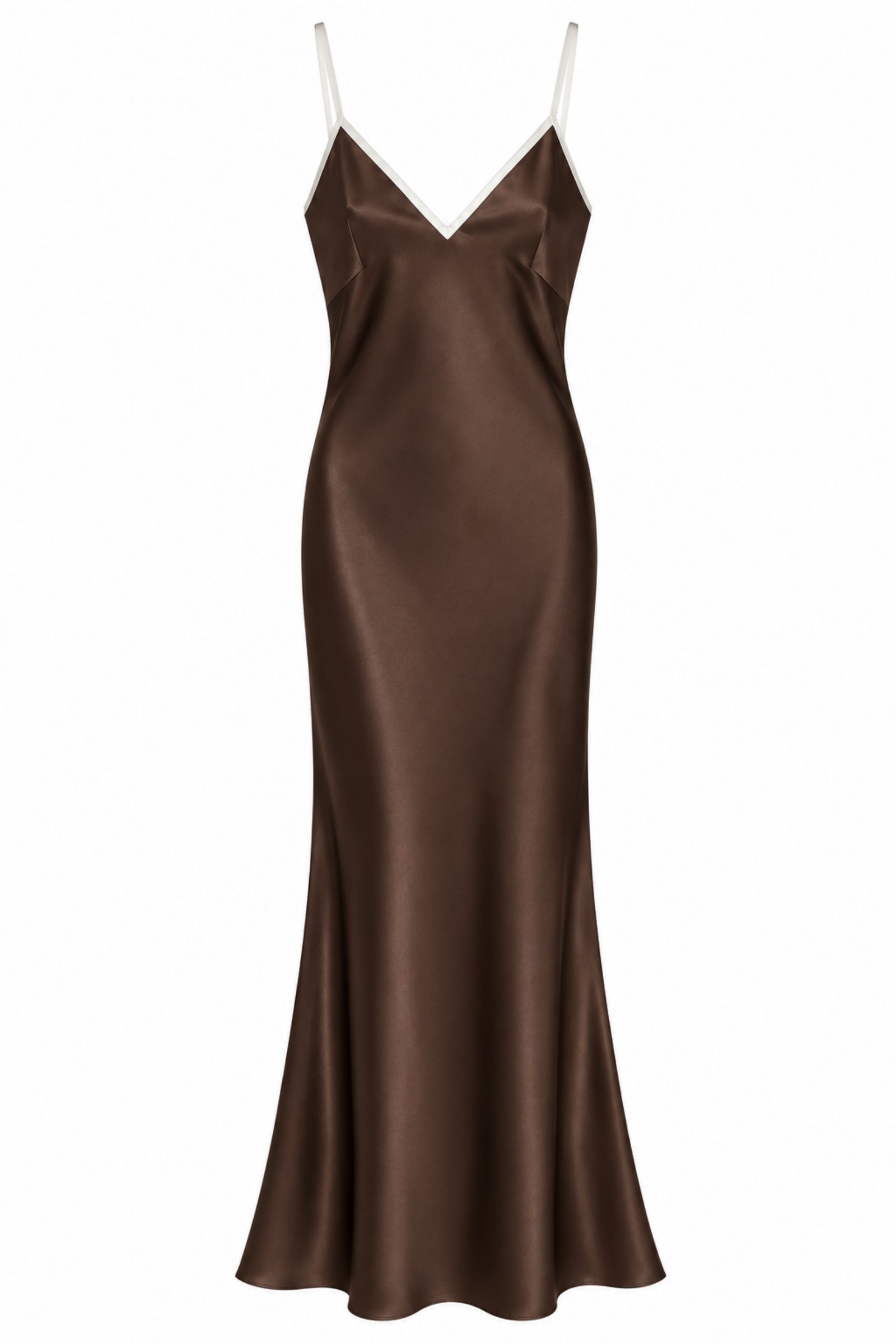 LM96389-06_MORO ABITO LUNGO SATIN CON PROFILI A CONTRASTO - Moro, S