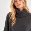 MAGLIA OVERSIZE CON MAXI COLLO A COSTE - immagine 4