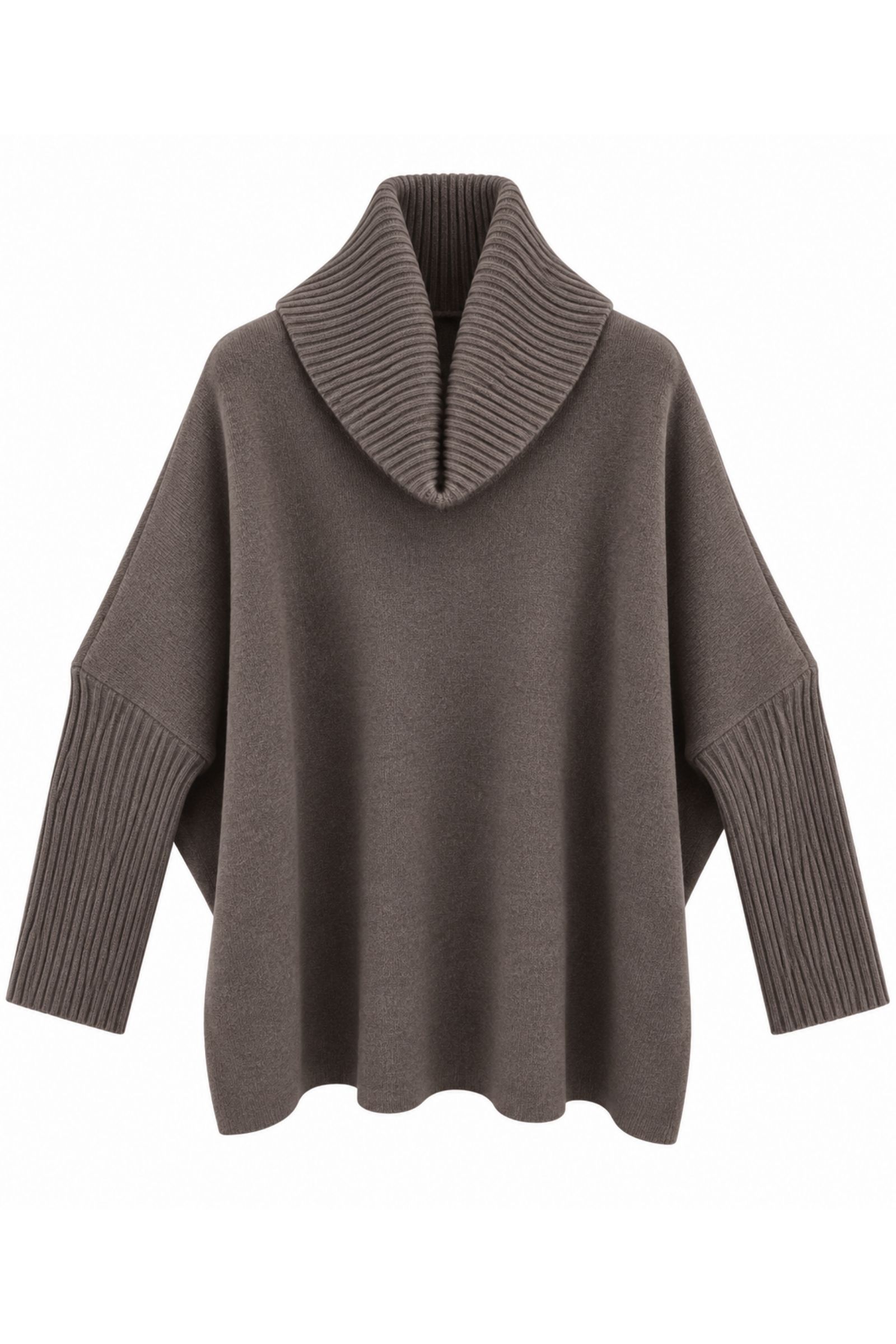 M26064-06_MORO MAGLIA OVERSIZE CON MAXI COLLO A COSTE - Moro, TU