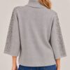 MAGLIA DOLCEVITA CON STRASS SULLE MANICHE - immagine 3