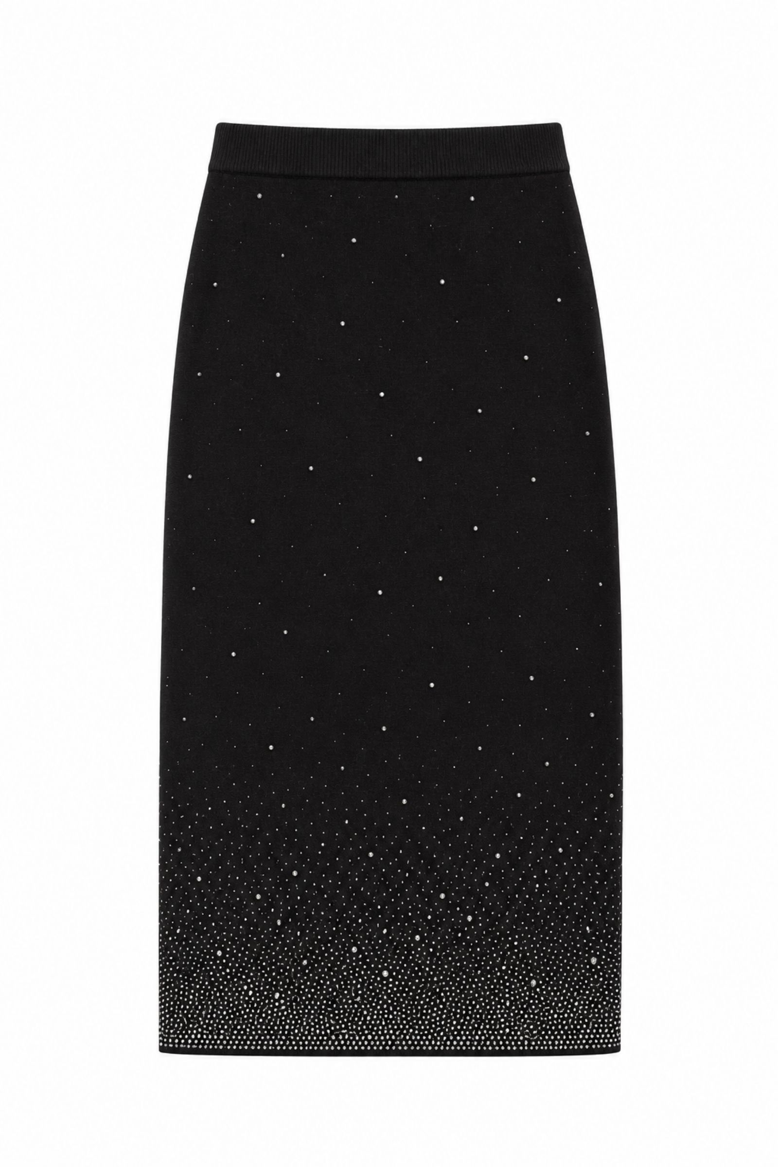 M9657-06_nero GONNA LUNGA CON STRASS DEGRADÉ - Nero, TU