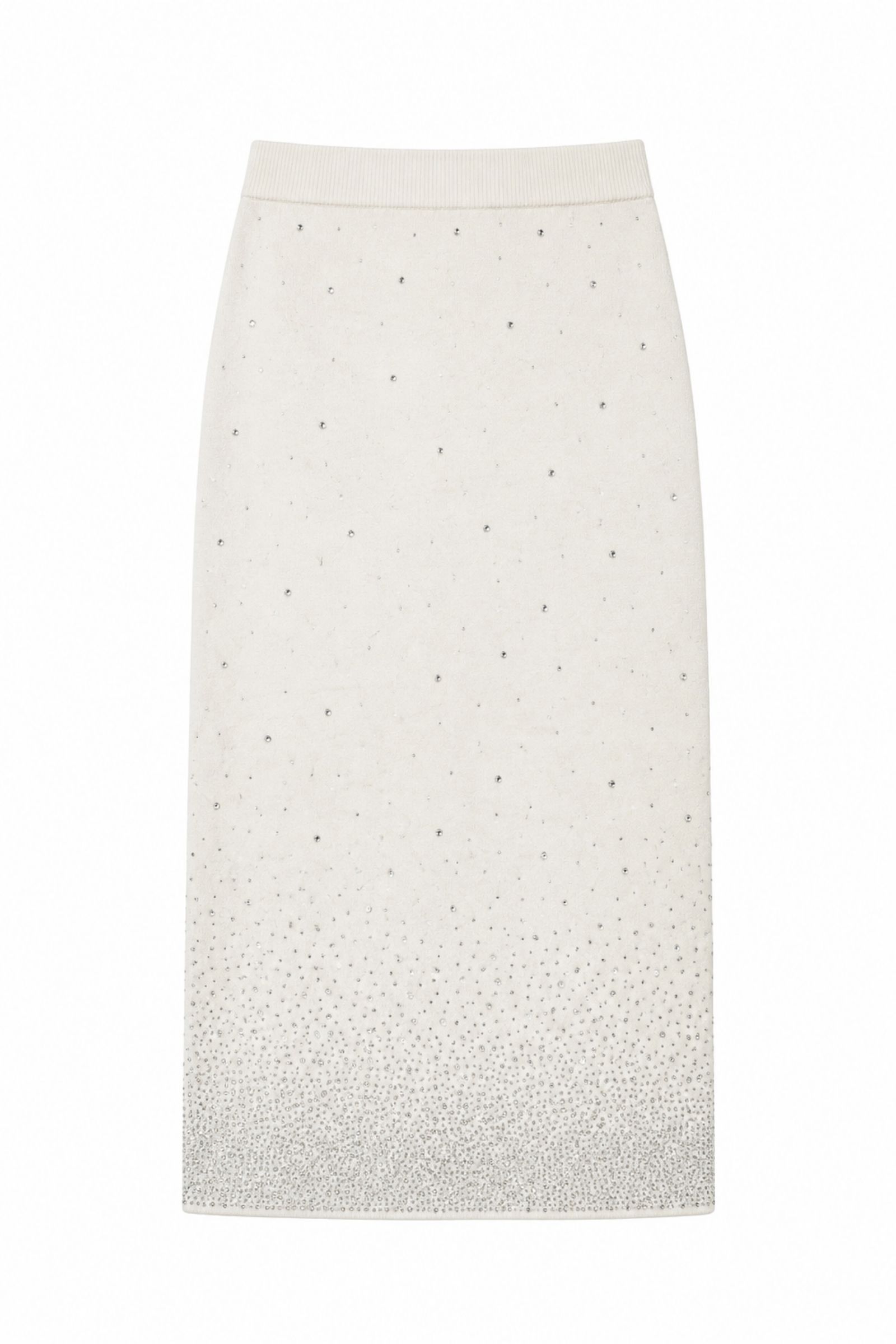 M9657-06_panna GONNA LUNGA CON STRASS DEGRADÉ - Panna, TU