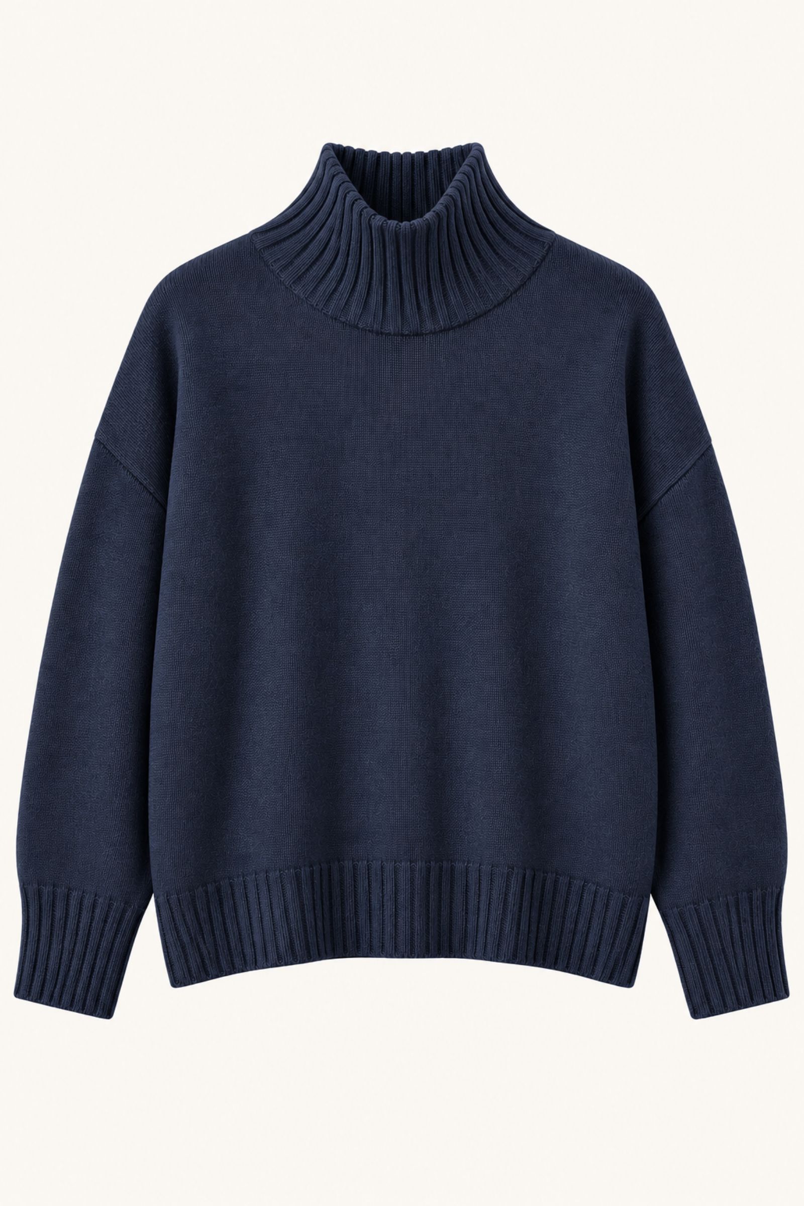 M9661-06_BLU MAGLIONE DOLCEVITA MORBIDO CON MANICHE AMPIE - Blu, TU