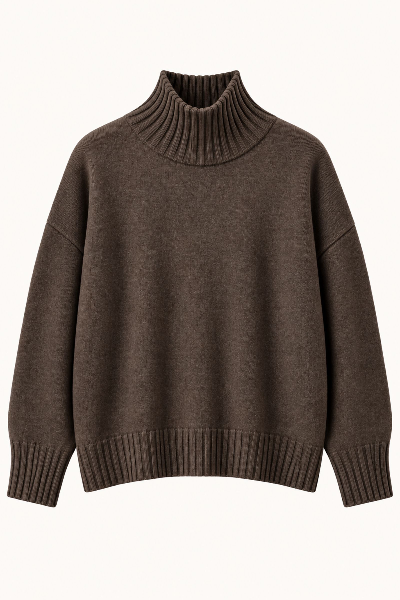 M9661-06_MORO MAGLIONE DOLCEVITA MORBIDO CON MANICHE AMPIE - Moro, TU