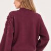 MAGLIA CON FIORI 3D E PAILLETTES - immagine 3