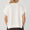 MAGLIA OVERSIZE CON SCOLLO A V E MANICHE CORTE - immagine 2