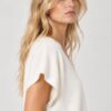 MAGLIA OVERSIZE CON SCOLLO A V E MANICHE CORTE - immagine 3