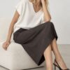 MAGLIA OVERSIZE CON SCOLLO A V E MANICHE CORTE - immagine 4