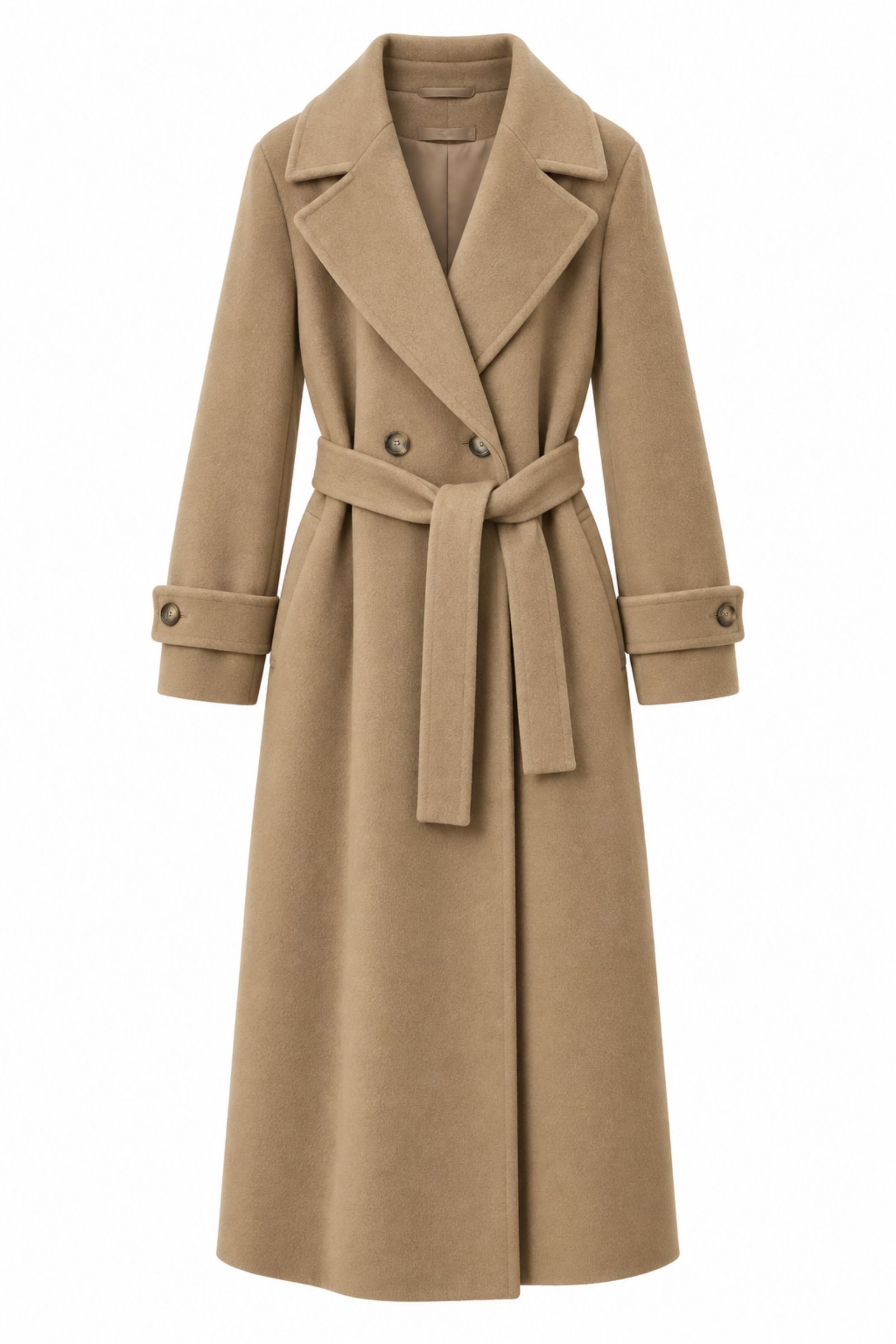 MS01-06_cammello CAPPOTTO LUNGO CON CINTURA - Cammello, XL