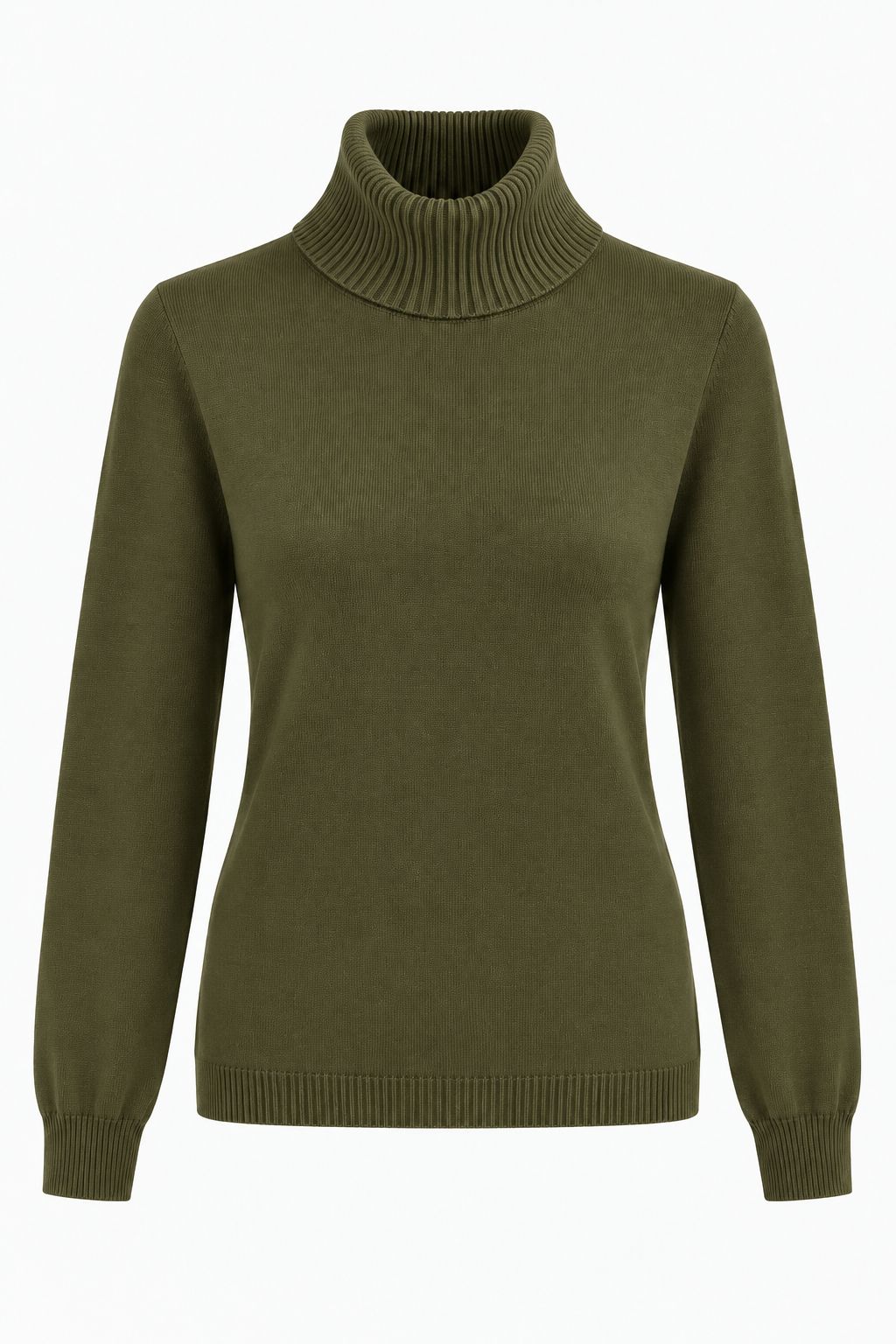 Maglione dolcevita verde oliva geschniegelt MAGLIA DOLCEVITA - Olio, TU