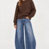 JEANS BALLOON CON CUCITURE A VISTA
