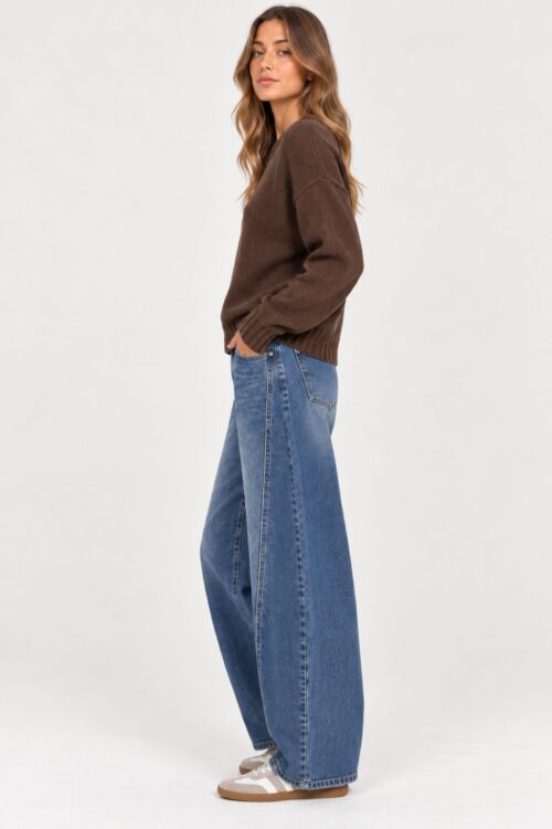 Alternative view of JEANS BALLOON CON CUCITURE A VISTA