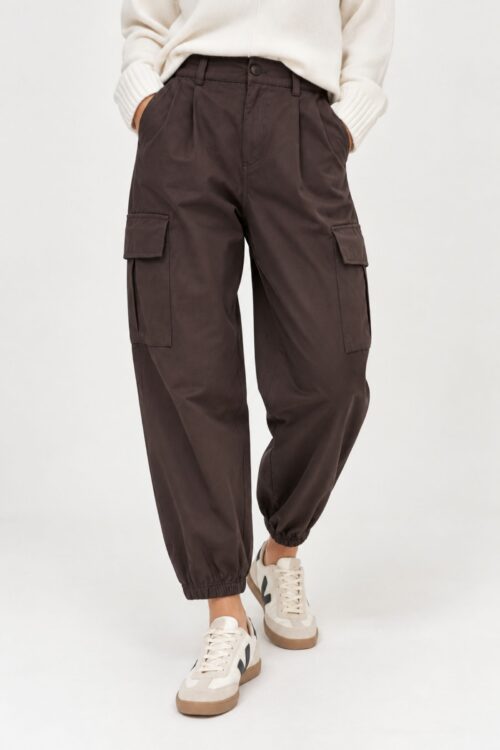 Alternative view of PANTALONI CARGO CON ELASTICO ALLA CAVIGLIA