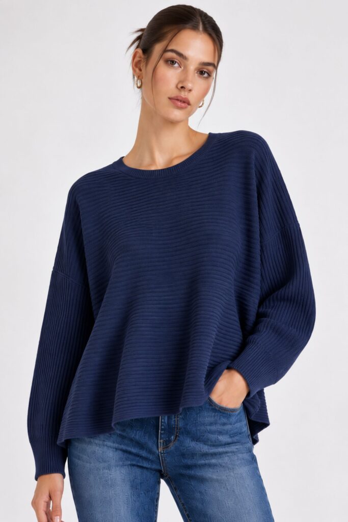 MAGLIA A COSTE CON FONDO SVASATO 