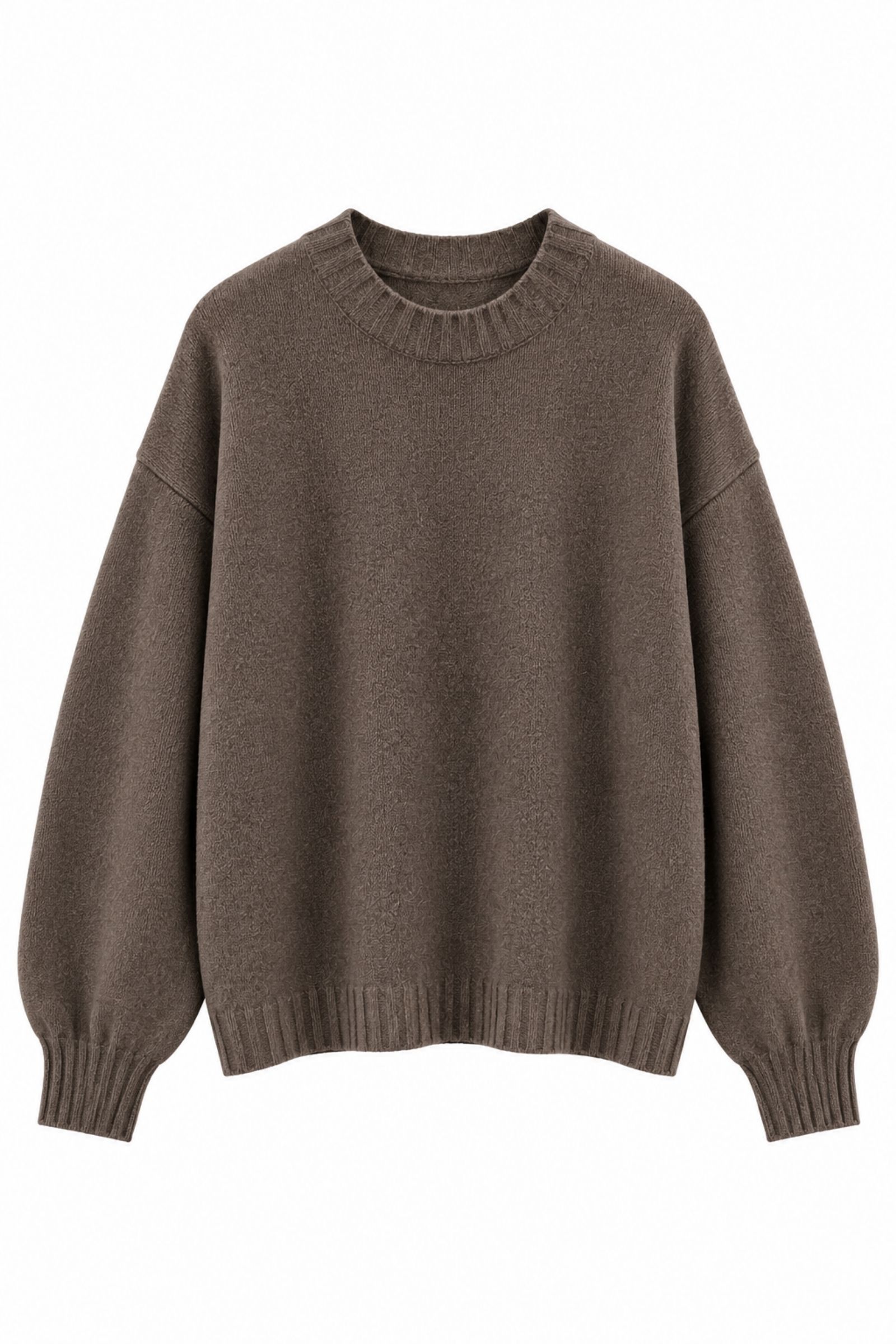 U100076-06_MORO MAGLIA GIROCOLLO OVERSIZE - Moro, TU