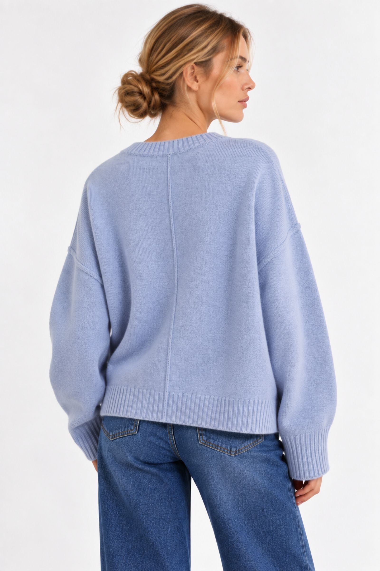 MAGLIA CON COLLETTO STACCABILE E MANICHE AMPIE - Image 3