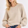 MAGLIA GIROCOLLO CON MANICHE A PALLONCINO - immagine 2