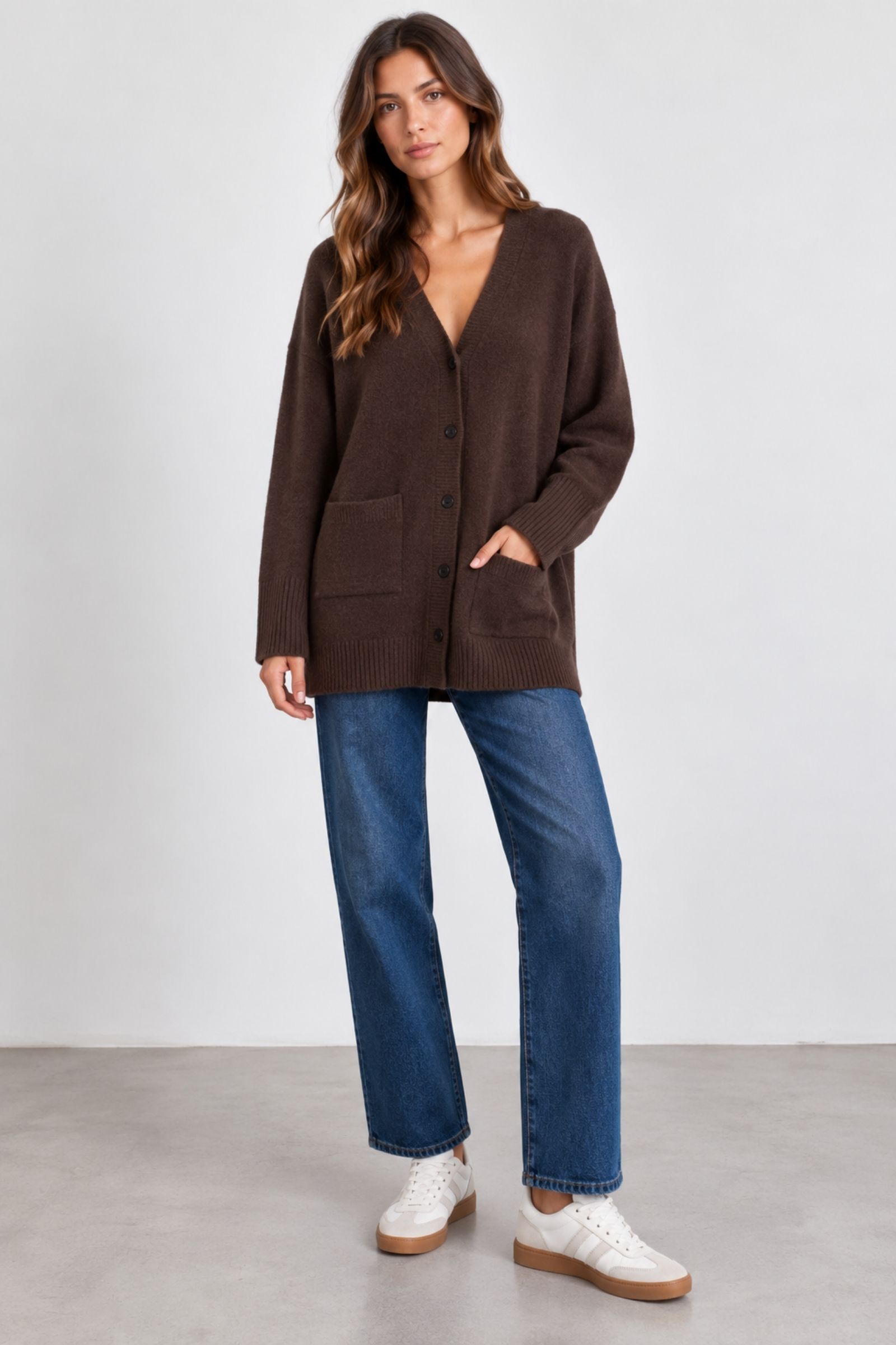 CARDIGAN OVERSIZE CON TASCHE