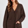 CARDIGAN OVERSIZE CON TASCHE - immagine 2