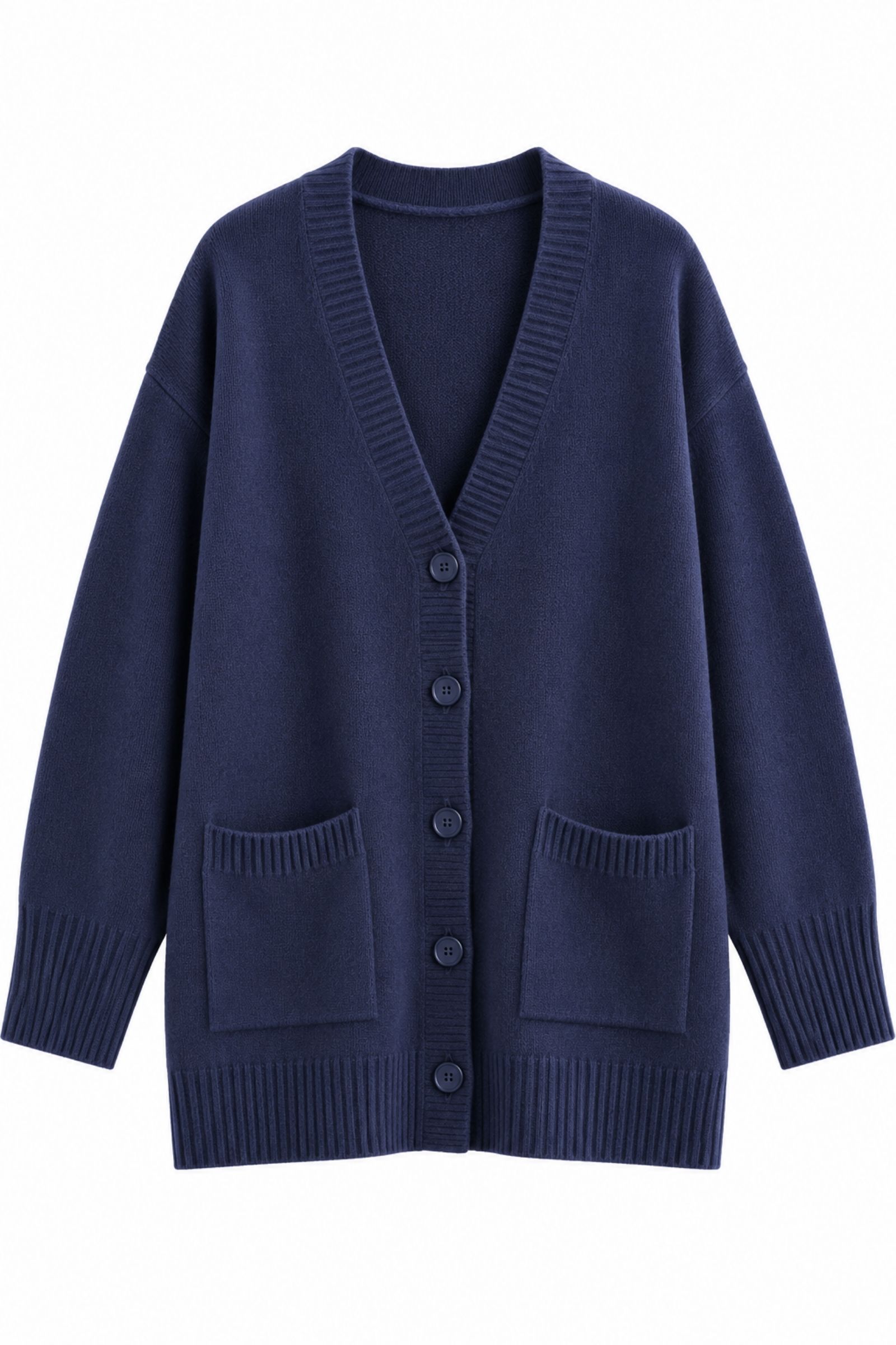 U100083-06_BLU CARDIGAN OVERSIZE CON TASCHE - Blu, TU