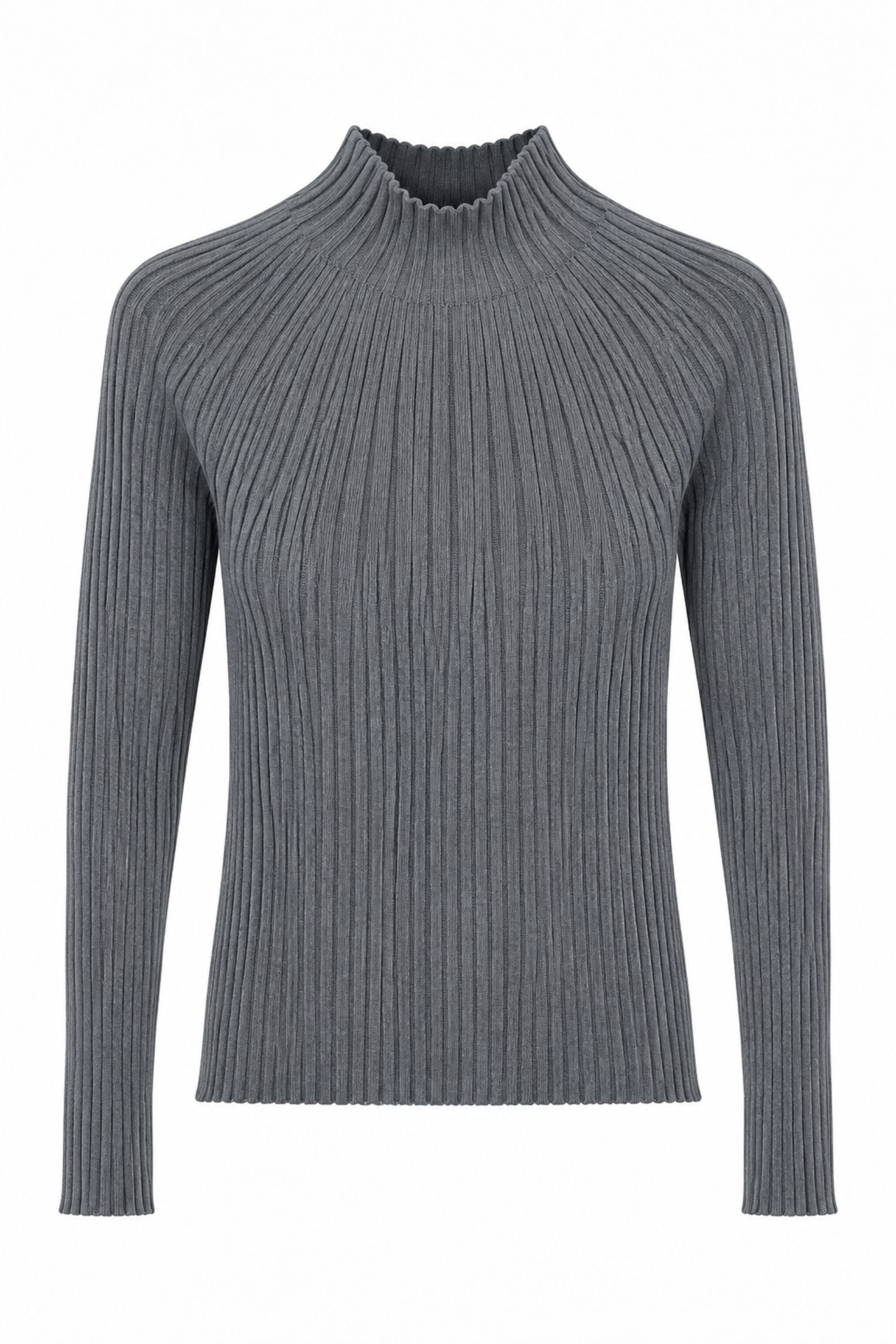 U615-06_GRIGIO MAGLIA DOLCEVITA A COSTE - Grigio, TU
