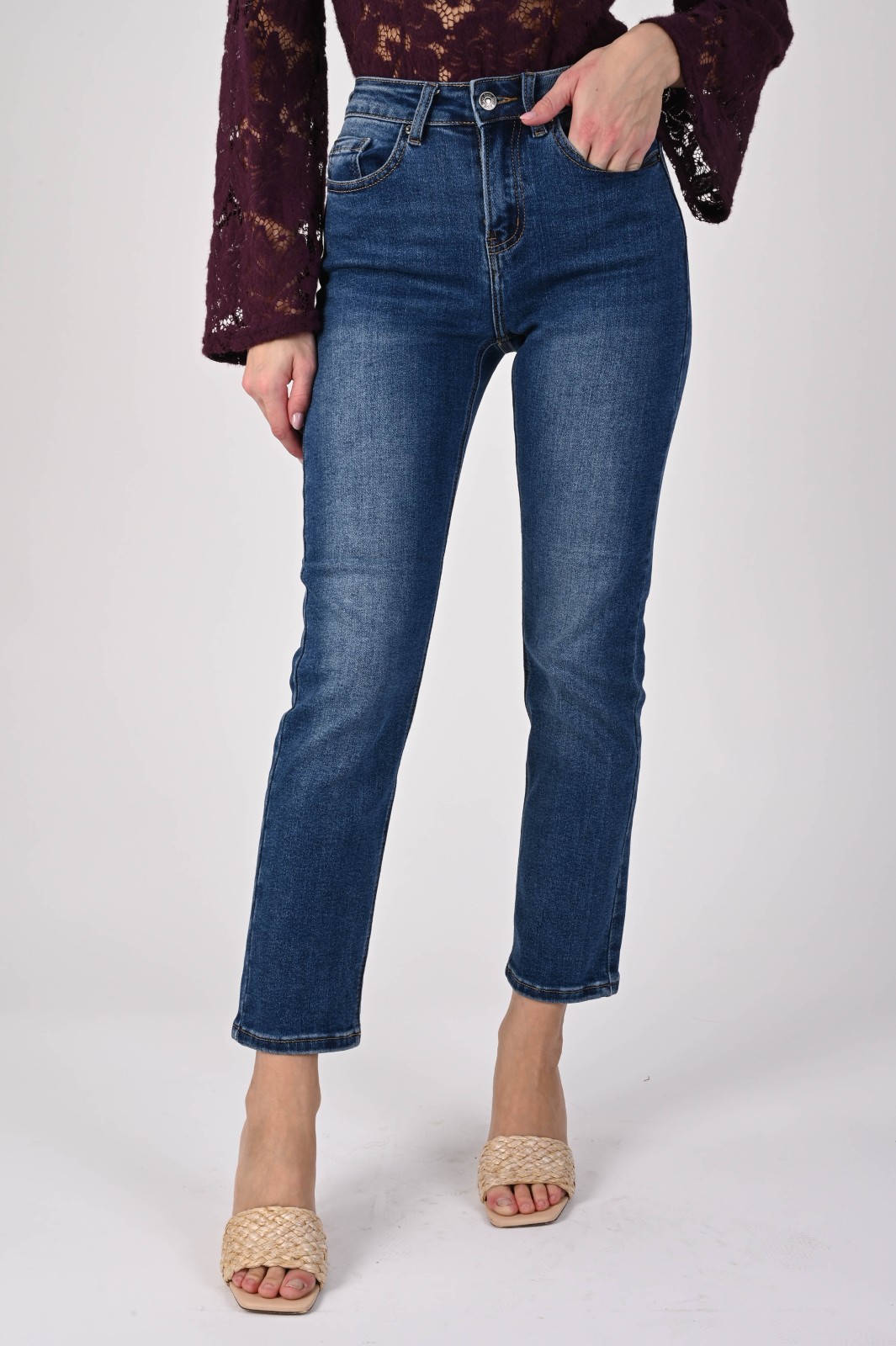 JEANS A GAMBA DRITTA VITA ALTA - immagine 2